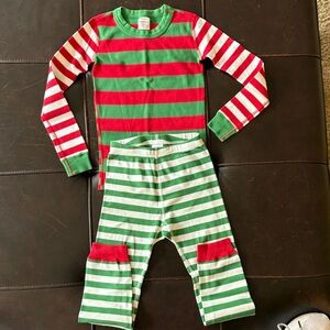 Hanna Andersson Red and Green Striped Kids Pajamas